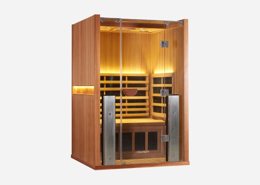 Clearlight 2 person infrared sauna side