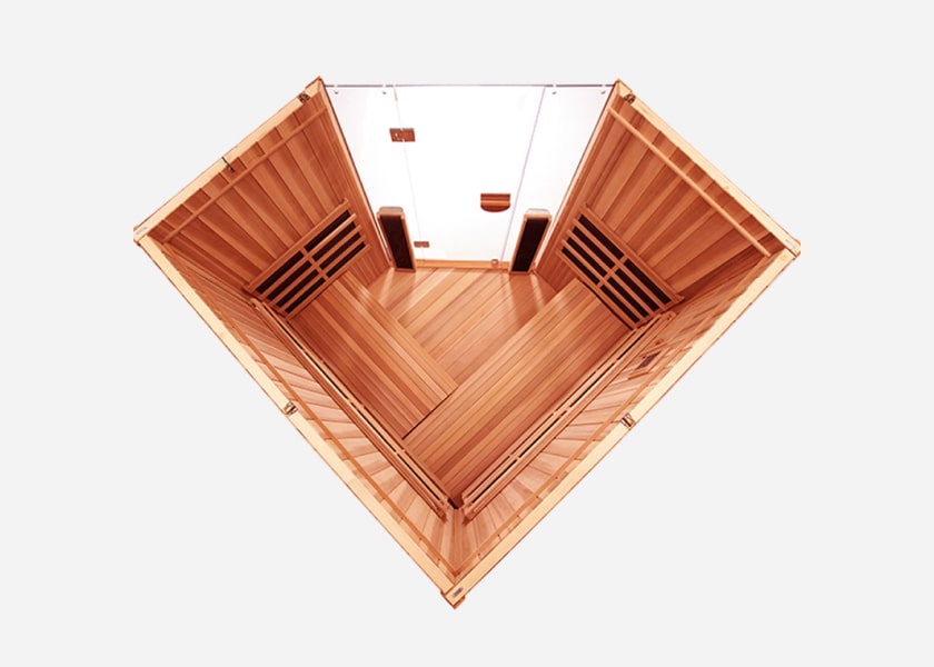 Clearlight® Sanctuary Corner 4 Person Sauna top